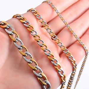 Collier en acier inoxydable pour femmes et hommes, chaîne cubaine gourmette, collier ras du cou punk hip-hop, accessoires de fabrication de bijoux, cadeau DIY - Product Image 5