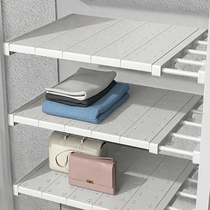 Estantes Ajustables de Plástico en Capas, Expandibles, para Armario, Guardarropa y Cocina, Divisores de Estantes para una Organización Fácil - Product Image 2