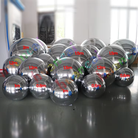 Vente Directe Usine Sphère Flottante PVC Brillante Couleur OEM Géant Réflectif Décoration Événementielle Ballon Miroir Gonflable