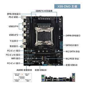 新しいX99M-DM3デスクトップマザーボード<span class=keywords><strong>DDR3</strong></span>メモリLGA-2011-<span class=keywords><strong>3</strong></span>サポートM.<span class=keywords><strong>2</strong></span>ハードディスクE5 V3チップセットH81 - Product Image 4