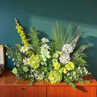 Landschapsaanleg Bloemstukken Bloembol Bos-thema Scène Groene Planten Rij & Loper voor Feest Evenement Bruiloft Gangdecoratie
