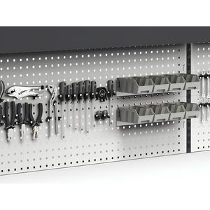 Fami Work Look 2970x373x1063mm mueble de pared gris con 2 unidades de pared, 8 contenedores y 150 ganchos - Product Image 3