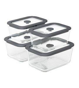 Glass Meal Prep Containers Airtight Glass <b>Lunch</b> Bento <b>Boxes</b> Glass Food Storage Containers with Lids - Product Image 1