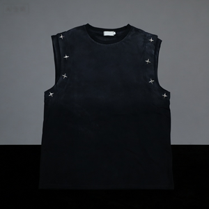 Camisetas Personalizadas para Hombre, Cuello Redondo, Corte Holgado Informal, Sin Mangas, 100% Algodón Tejido, 240g - Product Image 2