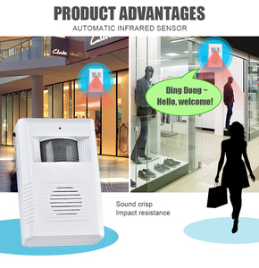 Xinhhui AG-310 tự động PIR cảm biến chuông cửa hàng chào đón chuyển động bởi kêu vang hồng ngoại cảm ứng chuông cửa - Product Image 5