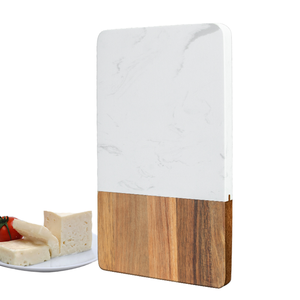 Planche à découper durable en marbre et bois d'acacia de 1,3 cm d'épaisseur, compatible lave-vaisselle, personnalisable avec votre logo - Product Image 2