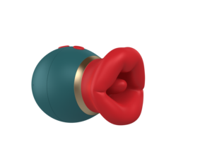 Vibratore Rosso a Forma di Labbra per Adulti, con Funzione di Leccata e Suzione, Stimolatore per Seno e Capezzoli, Impermeabile - Product Image 6
