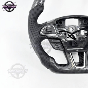Volant de voiture personnalisé en fibre de carbone véritable, <span class=keywords><strong>prix</strong></span> net pour <span class=keywords><strong>Focus</strong></span> MK3 <span class=keywords><strong>RS</strong></span> ST 2015-2018 et EcoSport 2017-2021 - Product Image 3