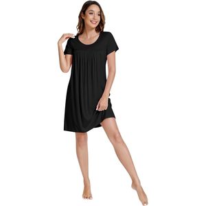 Camisón de Bambú y Viscosa para Mujer, Manga Corta, Ropa de Dormir Suave, Camisón Informal para Mujer, Venta al Por Mayor - Product Image 3