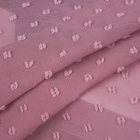 Tissu en mousseline respirant, écologique, léger, à pois, 86g/m, 100% polyester, robes pour filles, vente en gros