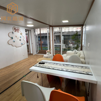 Maison Modulaire Préfabriquée à Cadre Noir et Mur en Verre, Couleur Personnalisable, 20ft 40ft, Vente Directe Usine, pour Hôtel, Bureau, Maison Conteneur Extensible