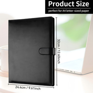 Porte-documents en cuir pour bestseller A4, pour <span class=keywords><strong>CV</strong></span> et portefeuille, à feuilles mobiles - Product Image 4