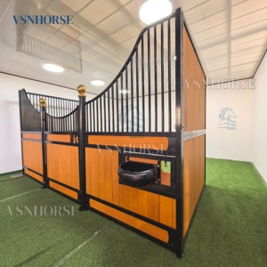 Châu Âu Sang Trọng Tre Ngựa Gian Hàng Tấm Đúc Sẵn Modular Ngựa Ổn Định Mặt trận Nhiệm Vụ Nặng Nề Cấu Trúc Cho Cưỡi Ngựa Barn - Product Image 2