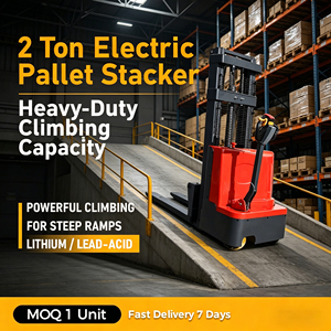 Chariot élévateur à palettes autoporteur 2 tonnes avec <span class=keywords><strong>panneau</strong></span> de commande étanche pour utilisation en entrepôt intérieur et extérieur - Product Image 1