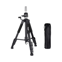 Mini trépied professionnel léger en alliage d'aluminium noir avec rotule, verrouillage à bascule, pince pour téléphone pliable, télécommande, appareil photo reflex numérique vidéo