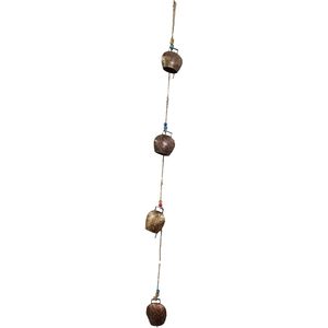 PARIJAT Handmade Golden Iron 4 <b>Star</b> Cluster <b>Hanging</b> Bells Elegant Wind Chimes for Indoor Outdoor Home Wedding Decor Balcony - Product Image 1