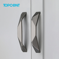 TOPCENT moderne longue armoire tire en alliage de Zinc or noir matériel géométrique cuisine poignées commode chambre placard tiroir boutons