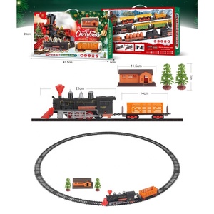 Jouets de <span class=keywords><strong>Noël</strong></span> d'exportation transfrontalière, arbres de <span class=keywords><strong>Noël</strong></span>, véhicules à chenilles <span class=keywords><strong>électrique</strong></span>s, <span class=keywords><strong>train</strong></span> classique 1:87 avec lumières et musique en cadeau - Product Image 4