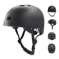 CE EN 1078 CPSC certifié noir casques de vélo pour adultes enfants pour la planche à roulettes cyclisme patinage à roulettes plastique équitation boxe