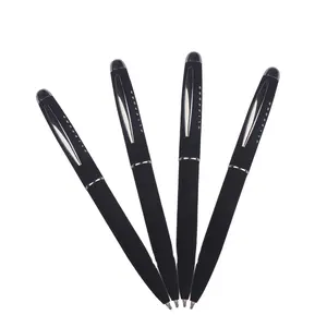 Рекламная школьная печать логотипа низкая цена шариковая ручка машина Горячая Арабская шесть высококачественная черная металлическая ручка