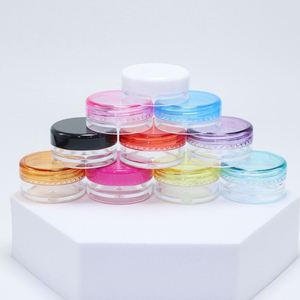 3g 5g <b>Small</b> Round Clear Cream Jar Plastic Pot <b>Box</b> Transparent Cosmetic Sample Container <b>with</b> <b>Lids</b> - Product Image 1