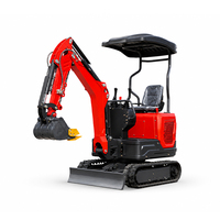 Micro-excavatrice hydraulique ultra-compacte certifiée CE EPA, fiable, pour serres, pépinières, tranchées de légumes et travaux de jardinage.