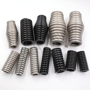 Ressort de compression de forme tambour de haute précision sur mesure, diamètre de fil 4,0-10,0 mm, finition noire/argentée, ressorts hélicoïdaux de qualité industrielle - Product Image 1