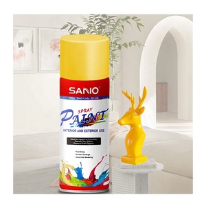 SANVO 400ml prezzo di fabbrica a buon mercato spraypaint asian <span class=keywords><strong>paint</strong></span> car restoring spray black metallic gold spray <span class=keywords><strong>paint</strong></span> - Product Image 1