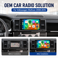Service de personnalisation Autoradio 9 pouces Android 2 Go 32 Go avec DSP intégré et radio FM pour Volkswagen Multivan 2008-2015
