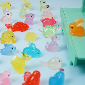 Adornos de Iluminación para Micropaisajes, Pequeños Animales de Resina, Adornos Luminosos, Conejos y Cachorros, Accesorios DIY para Escritorio - Product Image 4