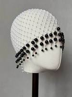 Serre-tête vintage tendance pour mariage, bandeau unique en maille pour femmes, accessoires de mode pour cheveux