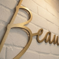 Enseigne murale en métal doré brossé avec logo personnalisé, lettres en acier inoxydable 3D, enseigne de réception, enseigne de logo pour hall d'entreprise, décoration de bureau