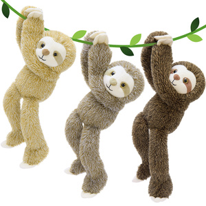 Set di 3 Peluche di Bradipo con Velcro, Morbidi Animali Imbottiti, Decorazione da Parete, Accessorio per Auto e Zaino, Regalo - Product Image 1