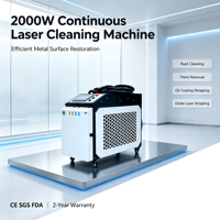 Machine de nettoyage au laser CW portable de 2000 W pour l'élimination de la rouille et le décapage des revêtements des navires maritimes
