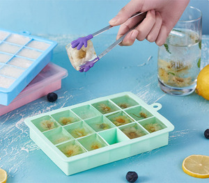 Durable 15-Hole Silicone Ice Cube Tray Mould with Lids BPA-Free and Eco-Friendly Easy Release Flexible Ice Mold <strong>Maker</strong> - Product Image 4