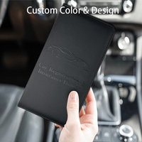 Tarjetero Premium para Tarjeta de Seguro y Registro de Vehículo, de Cuero PU, con Doble Bolsillo y Ventana Transparente, Personalizable con Logotipo al por Mayor