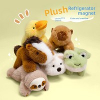 Aimant de réfrigérateur portable en forme de singe en peluche avec fixation magnétique, rembourrage en polyester et coton PP, design identique