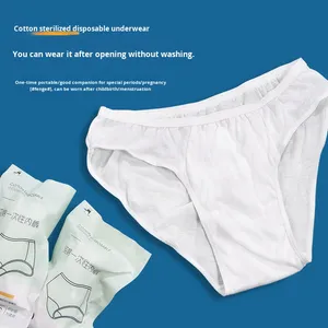Culottes jetables en coton emballées individuellement pour les femmes hommes usage quotidien sans lavage stérile <span class=keywords><strong>maternité</strong></span> amical en gros - Product Image 1