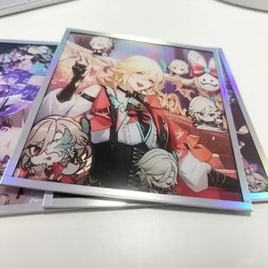 Carte en acrylique laser personnalisée de haute qualité, style <span class=keywords><strong>anime</strong></span>, avec illustration holographique Shikishi, impression UV carrée, art personnalisé - Product Image 2