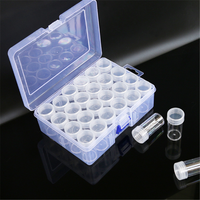 Boîte de rangement imprimée pour 24 bouteilles + autocollants, accessoires de peinture au diamant, ensemble de bijoux, outils pour ongles, plastique transparent, Europe