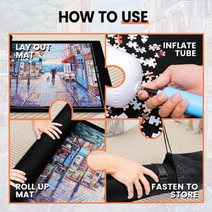 <span class=keywords><strong>Puzzle</strong></span> <span class=keywords><strong>Puzzle</strong></span> tappetino arrotolare 2000 1500 1000 500 pezzi <span class=keywords><strong>Puzzle</strong></span> in feltro opaco salva vassoi telaio per riporre accessori - Product Image 6