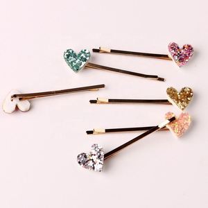 กิ๊บหนีบผมรูปหัวใจ6ชิ้นกิ๊บติดผมโลหะผสมแบบเรียบง่ายสำหรับเด็กผู้หญิงอุปกรณ์ตกแต่งผมแสนหวาน - Product Image 5