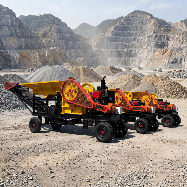 Mobile Jaw Crusher Stone Quarry Equipment High Productivity Screening Station Stone Crusher Iron Gold Ore Rock Crushing Machine