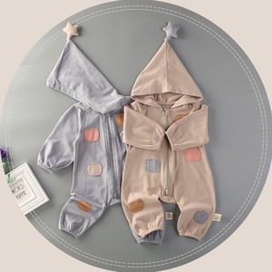 Vêtements pour enfants en gros au Royaume-Uni, mode unisexe, sweats à capuche bio, combinaison en tricot zippée pour bébé - Product Image 5