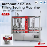 Machine de remplissage et de scellage de pâtes et sauces pour l'industrie agroalimentaire, avec contrôle servo précis et livraison rapide