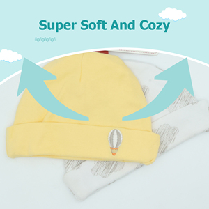 Sombreros de <span class=keywords><strong>Hospital</strong></span> para bebé, gorros suaves de doble capa para <span class=keywords><strong>recién</strong></span> <span class=keywords><strong>nacido</strong></span>, niña y niño, conjunto de guantes - Product Image 3