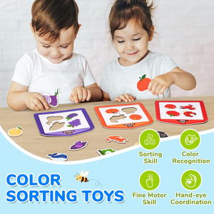 Imanes de Madera con Formas Personalizadas, 50 Piezas, Juguetes Magnéticos para Clasificar por Color, Animales de Granja y Zoológico, Diseño Educativo Artístico para Bebés - Product Image 2