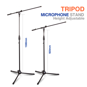Soporte de trípode de escritorio portátil <span class=keywords><strong>con</strong></span> soporte de micrófono Piezas de metal fuertes para micrófono inalámbrico y al aire libre - Product Image 2