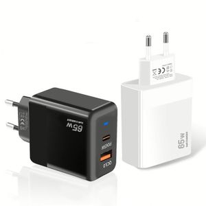 พอร์ต USB 65W ใช้ได้ทั่วโลกเต้ารับติดผนัง45W ปลั๊กแบบยุโรปสหรัฐ QC3.0ที่ชาร์จติดผนัง PD20W Type C - Product Image 1