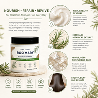 Crème capillaire hydratante de luxe à la kératine et au romarin, bio et à base de plantes, pour adoucir, renforcer et réparer les cheveux fins